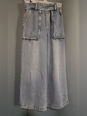 YFB Young Fabulous & Broke Wide Leg Cropped Denim Pants XS